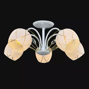 Потолочная люстра Максисвет 8559 1-8559-5-WH+FG E27
