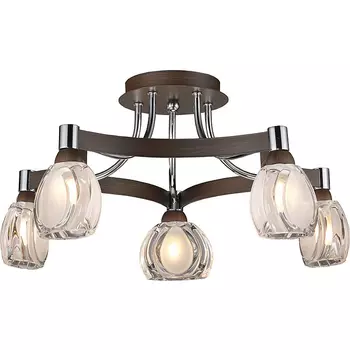 Потолочная люстра N-Light Kristina 418-05-13W chrome + wengue