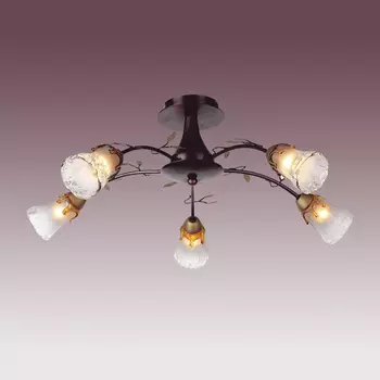 Потолочная люстра N-Light N-Light 0304 PX-0304/5A gray with red