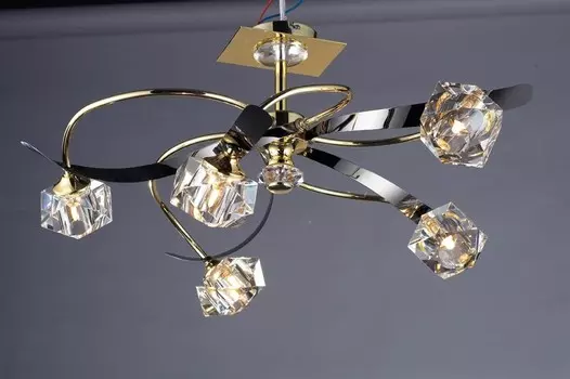 Потолочная люстра N-Light N-Light 09 17 09 1715 0313 05 gold + black chrome