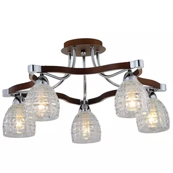 Потолочная люстра N-Light N-Light 415 415-05-13 chrome + walnut