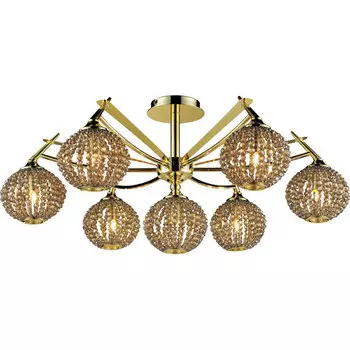 Потолочная люстра N-Light N-Light 917 917-07-33 gold + brown crystal