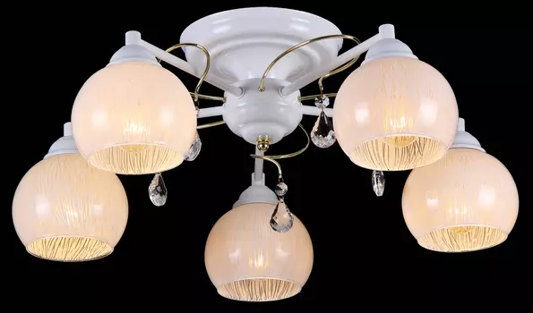 Потолочная люстра Natali Kovaltseva 11406/5С WHITE GOLD
