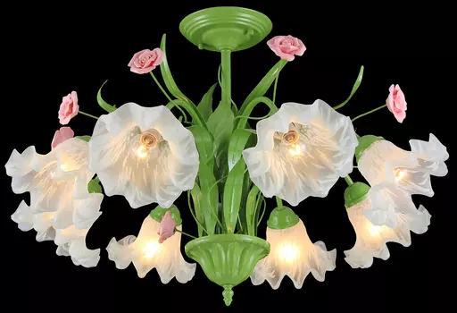 Потолочная люстра Natali Kovaltseva ROSE ROSE 11462/8C GREEN