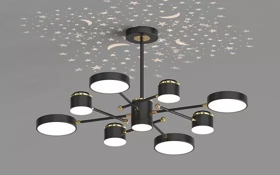 Потолочная люстра Seven Fires Elsi SF5505/8C-BK-GD