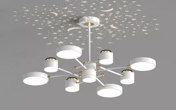 Потолочная люстра Seven Fires Elsi SF5505/8C-WT-GD