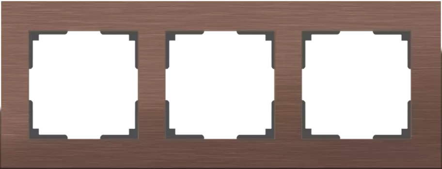 Рамка Werkel Aluminium WL11-Frame-03 / Рамка на 3 поста (коричневый ал