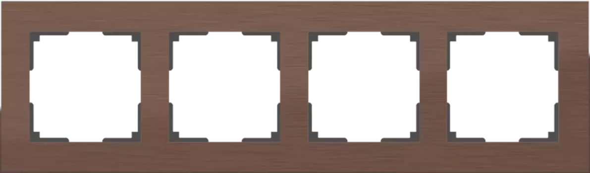 Рамка Werkel Aluminium WL11-Frame-04 / Рамка на 4 поста (коричневый ал