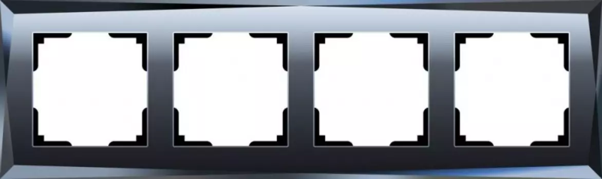 Рамка Werkel Diamant WL08-Frame-04/Рамка на 4 поста (черный)