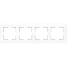 Рамка Werkel Favorit Белый WL01-Frame-04 / Рамка на 4 поста (белый, стекло)