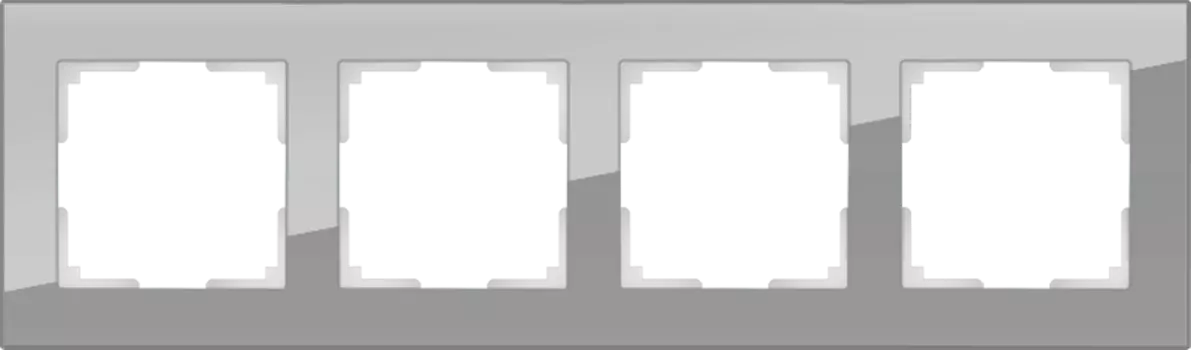 Рамка Werkel Favorit Серый WL01-Frame-04 / Рамка на 4 поста (серый,сте