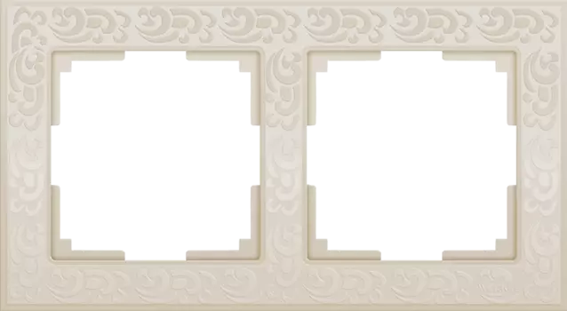 Рамка Werkel Flock WL05-Frame-02-ivory / Рамка на 2 поста (слоновая ко