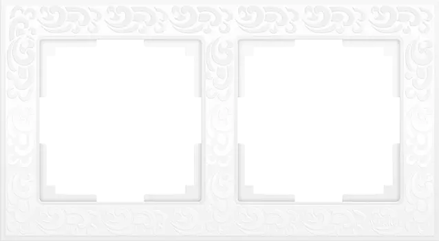 Рамка Werkel Flock WL05-Frame-02-white / Рамка на 2 поста (белый)
