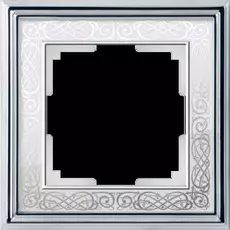 Рамка Werkel Palacio хром/белый WL77-Frame-01/ Рамка на 1 пост (хром/белый)