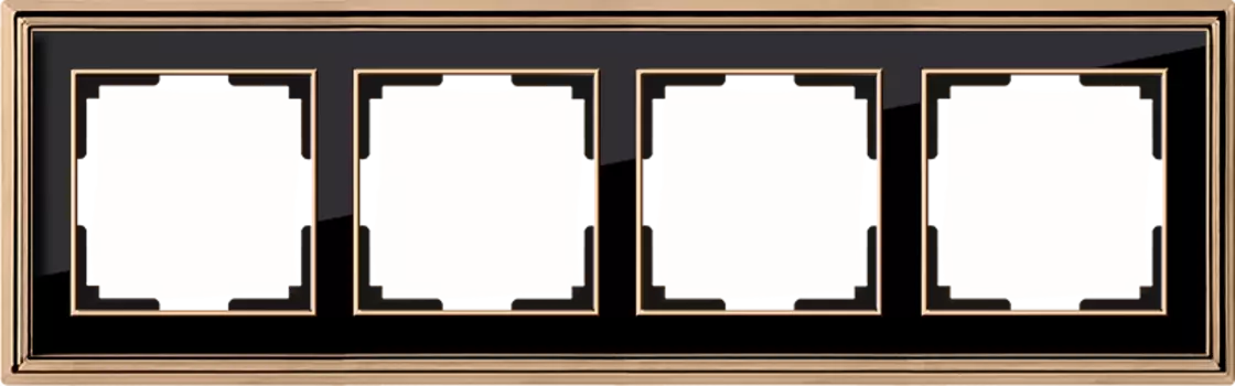 Рамка Werkel Palacio золото/черный WL17-Frame-04/ Рамка на 4 поста (зо