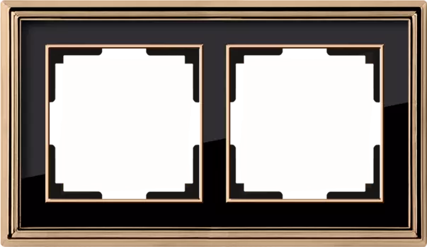 Рамка Werkel Palacio золото/черный WL17-Frame-02/ Рамка на 2 поста (зо