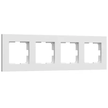 Рамка Werkel Slab белый софт W0042961/ Рамка на 4 поста Slab (белый со