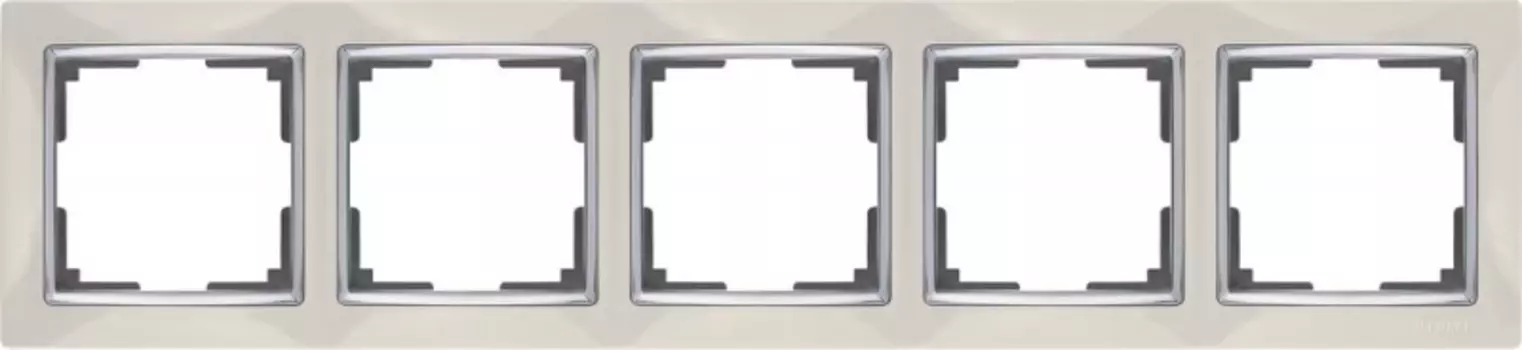 Рамка Werkel Snabb WL03-Frame-05-ivory /Рамка на 5 постов (слоновая кость)