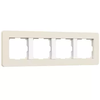 Рамка Werkel Split айвори/белый, soft-touch W0043066/ Рамка на 4 поста