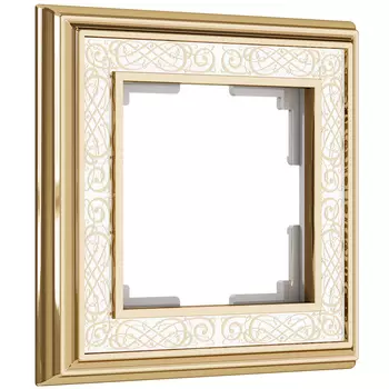 Рамка Werkel W0011429/ Рамка на 1 пост Palacio Gracia (золото/белый)