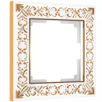 Рамка Werkel W0011523/ Рамка на 1 пост Antik (белое золото)