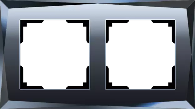 Рамка Werkel W0021208/ Рамка на 2 поста Diamant (черный)