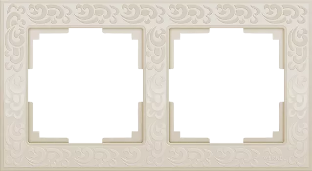 Рамка Werkel W0022303/ Рамка на 2 поста Flock (слоновая кость)