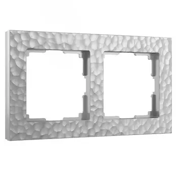 Рамка Werkel W0022406/ Рамка на 2 поста Hammer (серебряный)