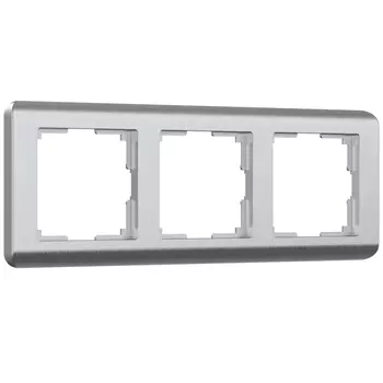 Рамка Werkel W0032106/ Рамка на 3 поста Stream (серебряный)