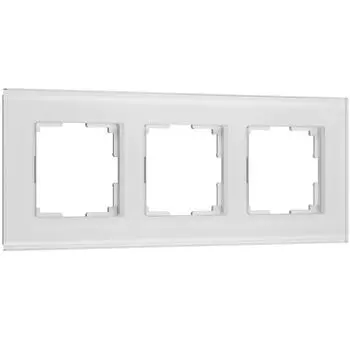 Рамка Werkel W0033101/ Рамка на 3 поста Senso (белый, стекло soft-touc