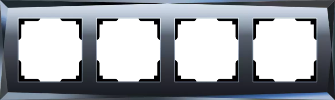 Рамка Werkel W0041208/ Рамка на 4 поста Diamant (черный)