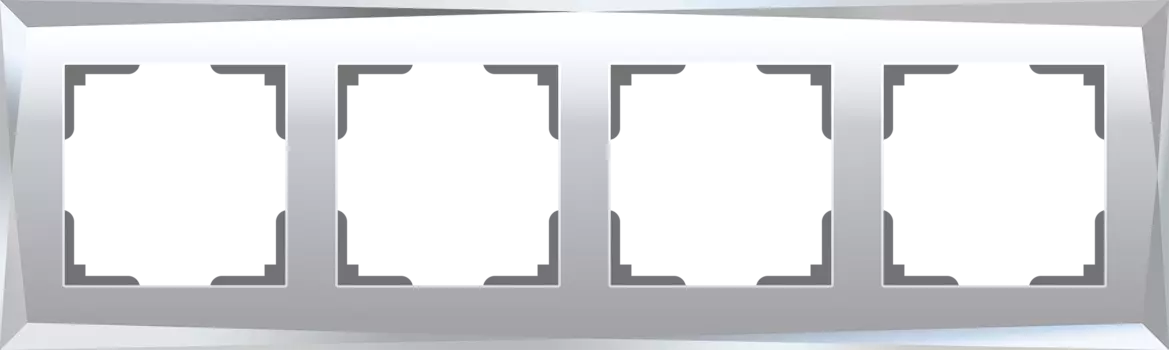 Рамка Werkel W0041220/ Рамка на 4 поста Diamant (зеркальный)