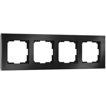 Рамка Werkel W0041708/ Рамка на 4 поста Aluminium (черный алюминий)