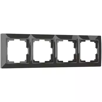 Рамка Werkel W0042007/ Рамка на 4 поста Snabb basic (серо-коричневый)