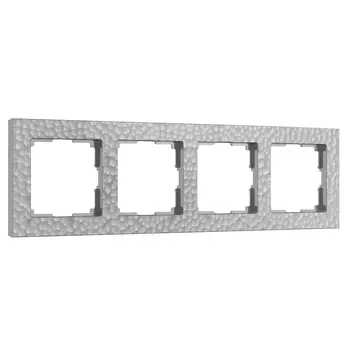 Рамка Werkel W0042406/ Рамка на 4 поста Hammer (серебряный)