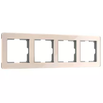 Рамка Werkel W0042743/ Рамка на 4 поста Acrylic (айвори)