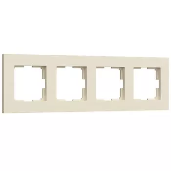 Рамка Werkel W0042962/ Рамка на 4 поста Slab (айвори матовый)