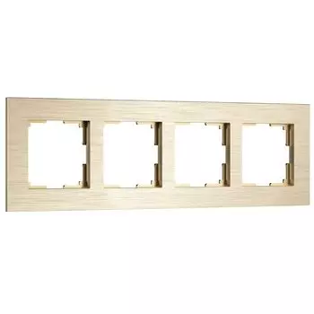 Рамка Werkel W0043511/ Рамка на 4 поста AluMax (шампань)