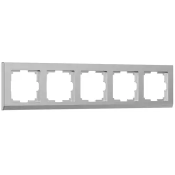 Рамка Werkel W0051806/ Рамка на 5 постов Stark (серебряный)