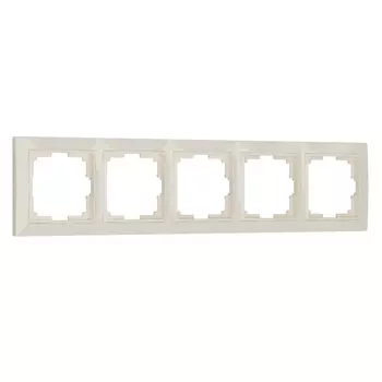 Рамка Werkel W0052003/ Рамка на 5 постов Snabb basic (слоновая кость)
