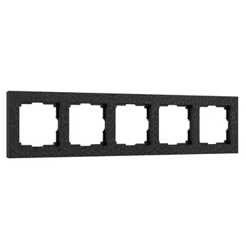 Рамка Werkel W0052408/ Рамка на 5 постов Hammer (черный)