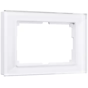 Рамка Werkel W0081101/ Рамка для двойной розетки Favorit (белый,стекло