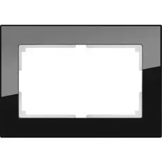 Рамка Werkel WL01-Frame-01-DBL / Рамка для двойной розетки (черный)
