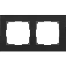 Рамка Werkel WL11-Frame-02 / Рамка на 2 поста (черный алюминий)