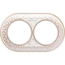 Рамка Werkel WL70-frame-02/ Рамка на 2 поста (белое золото)