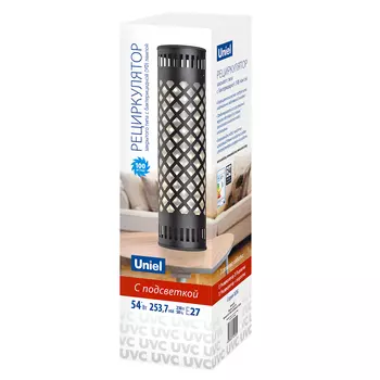 Рециркулятор закрытого типа с бактерицидной лампой Е27 Uniel Udg рецир