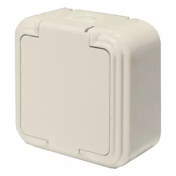 Розетка 1-местная б/з с крышкой Stekker Брест 49060