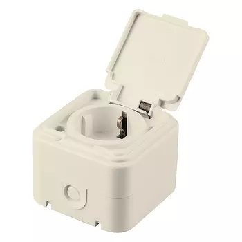 Розетка 1-местная с/з, с крышкой Stekker Брест 49058