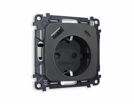 Розетка Ambrella Volt OMEGA MO910010
