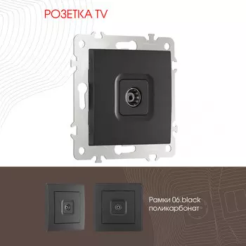 Розетка Arte Milano Am-206 206.43-1.black